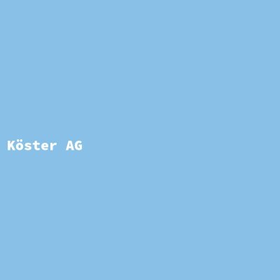 Hersteller: Köster AG