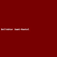 Beliebter Samt-Mantel